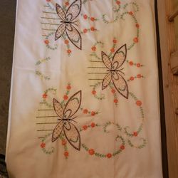 Vintage Hand Embroidered Pillow Cases 