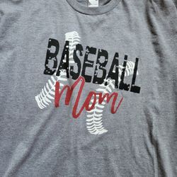 Baseball Mom Tee Xl New