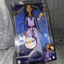 New Disney Wish Asha Singing Doll with Star, Mattel