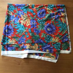 Red With Purple Floral Fabric - 36” X 30”