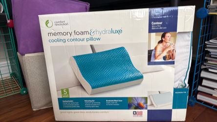 Memory foam cooling contour pillow