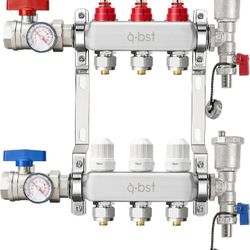 3- Branch Radiant Floor Heating Manifold 1/2" Pex