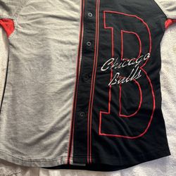 Starter Vintage Chicago Bulls Baseball Jersey Shirt Sz Medium