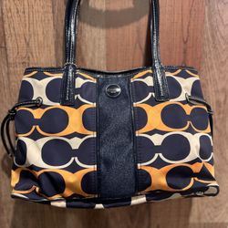 Coach Signature Stripe Linear Carryall