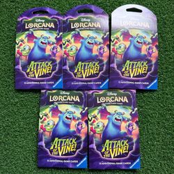 Disney Lorcana Attack of the Vine Booster Packs x5
