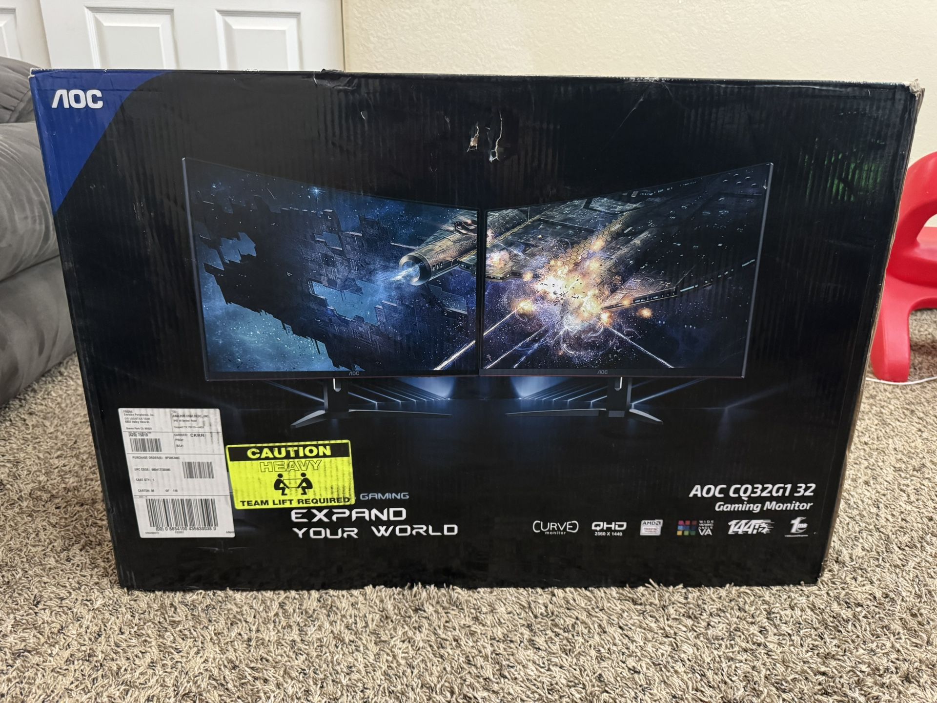AOC CQ32G1 32 Monitor 32” 2K Curved Gaming Monitor