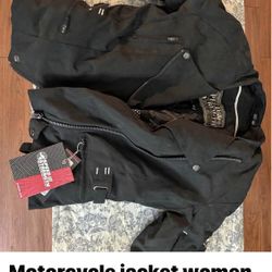 Women Motorcycle Jacket  Blk