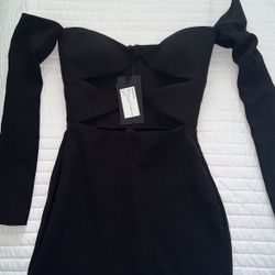 ALEX PERRY BLACK CUTOUT DRESS SIZE 8 NEVER WORN