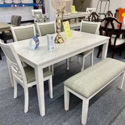 6pc Dinning Table Set $599