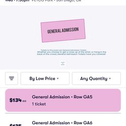 Daniel Caesar Ticket GA 120