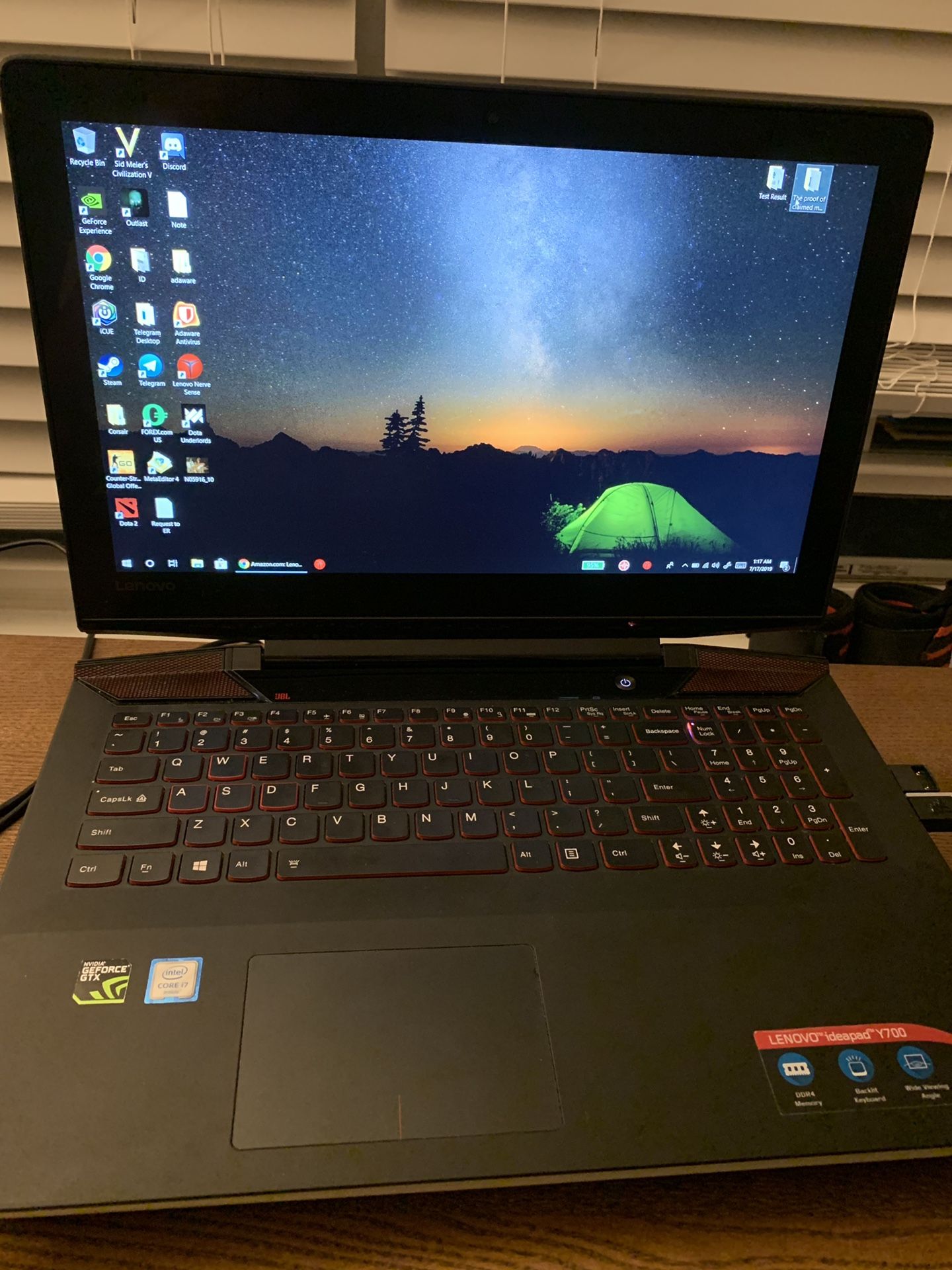 Gaming Laptop, Lenovo Y700