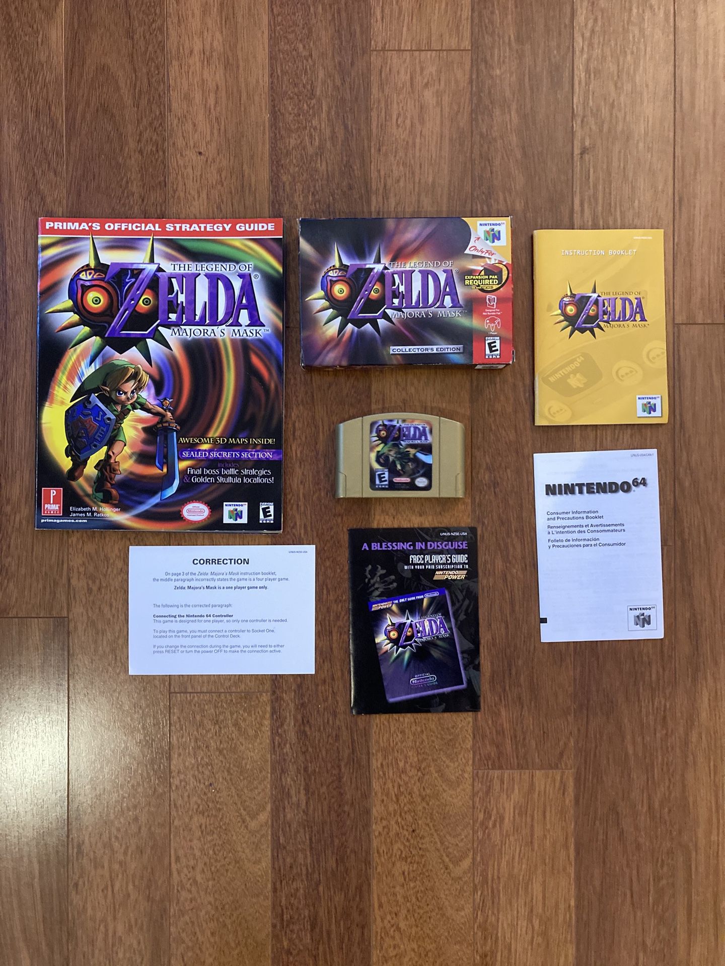 N64 Zelda Majora’s Mask Collectors Edition Complete In Box with Prima’s Official Strategy Guide