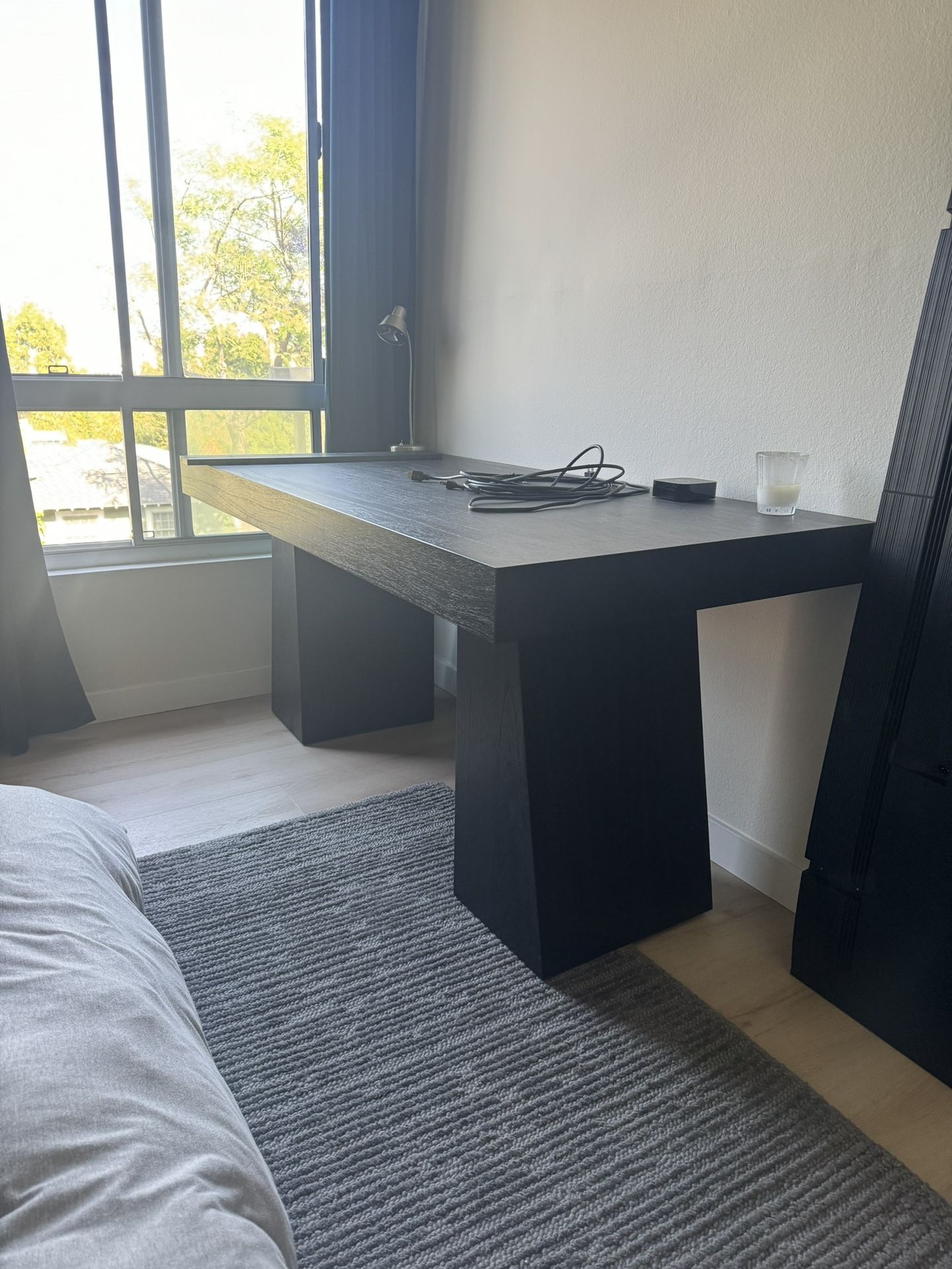 CB2 Ridge Black Wood Desk With Drawer for Sale in West Hollywood, CA ...