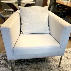 Armchairs (2), Light Gray, Removable washable Cover 