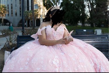 Couture candy pink quince dress size XL