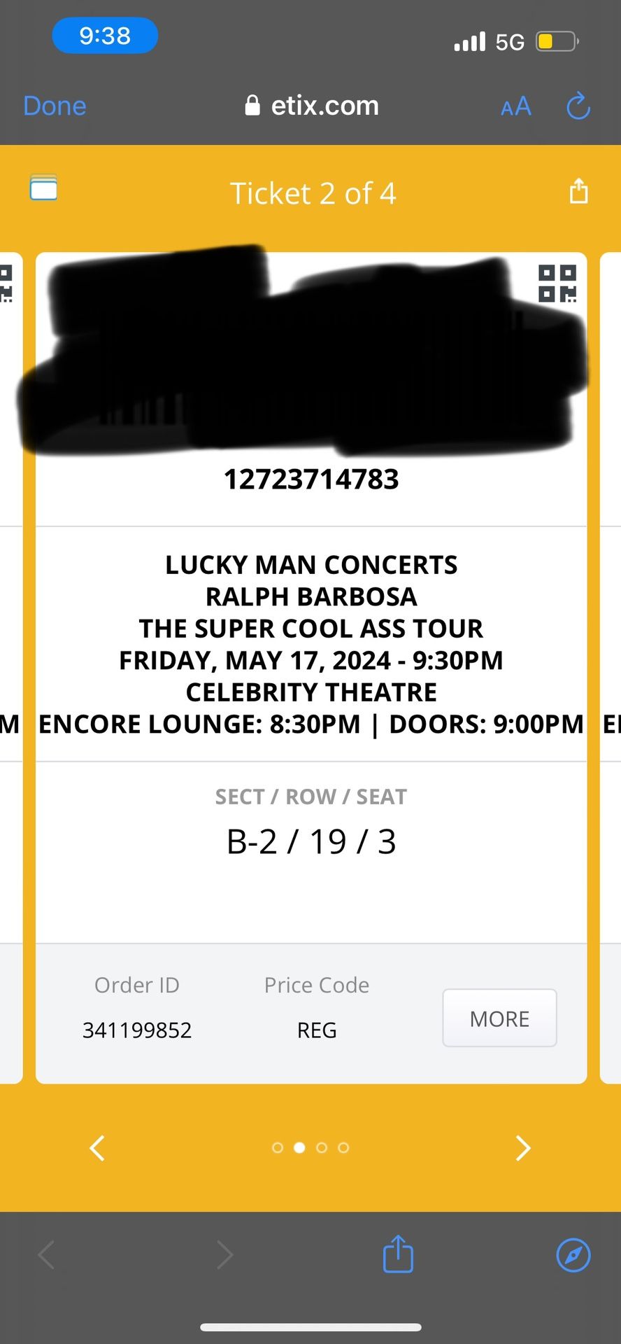 Ralph Barbosa Tickets