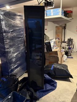 Glass Cabinet And Bookshelf Combo