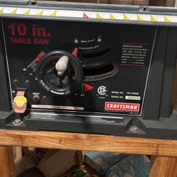 Table Saw Craftman  model number in the picture. Set a number in the picture.