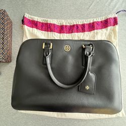 Tory burch black crossbody and satchel handbag