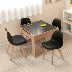 Frankfurt Small Dining Chair with Wooden Legs - Set of 4