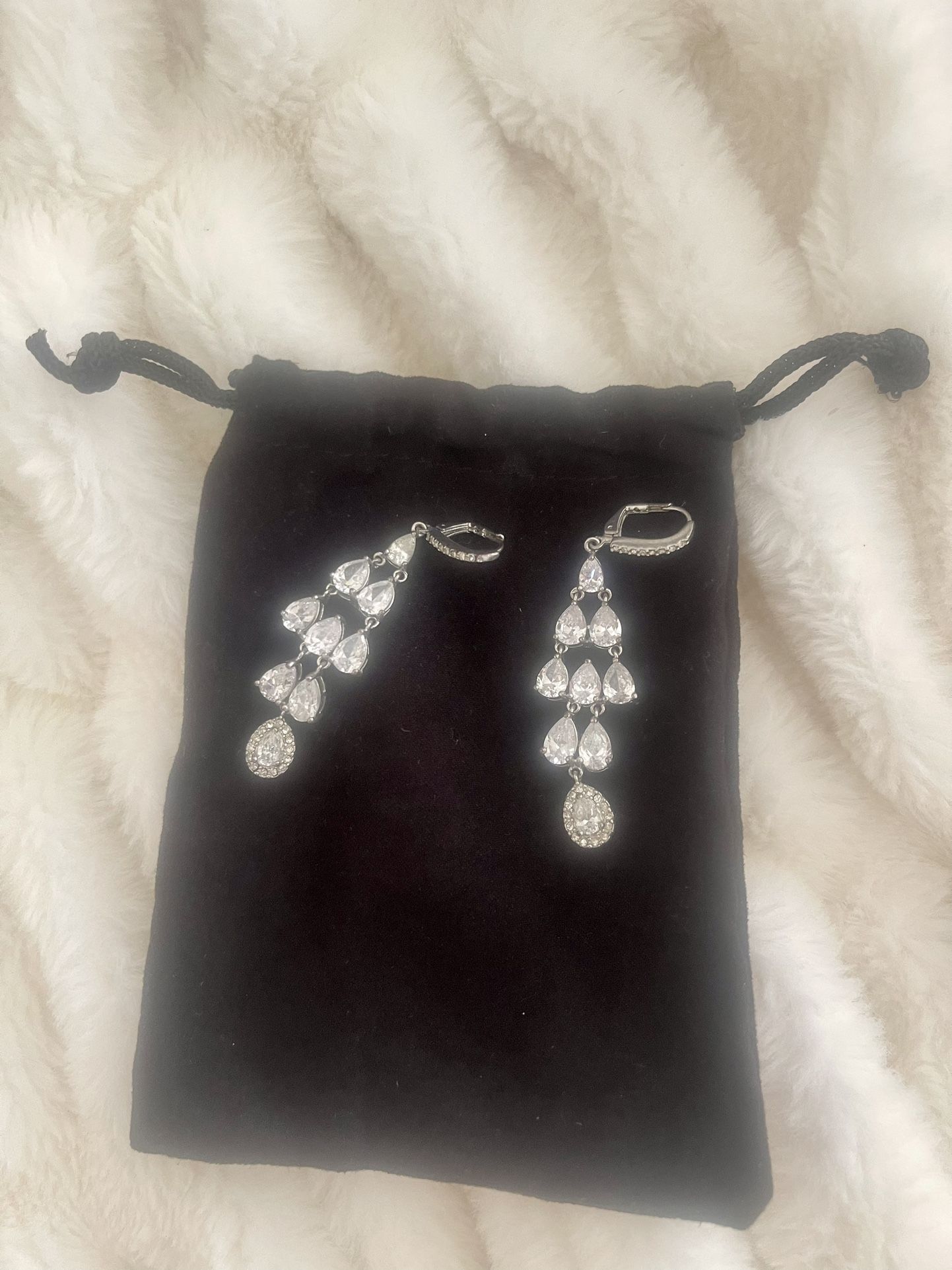 chandelier sterling silver cubic zirconia Earrings 💠💫💠💫ðŸ’