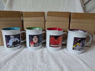 Disney Villains Ceramic Mug Set of 4