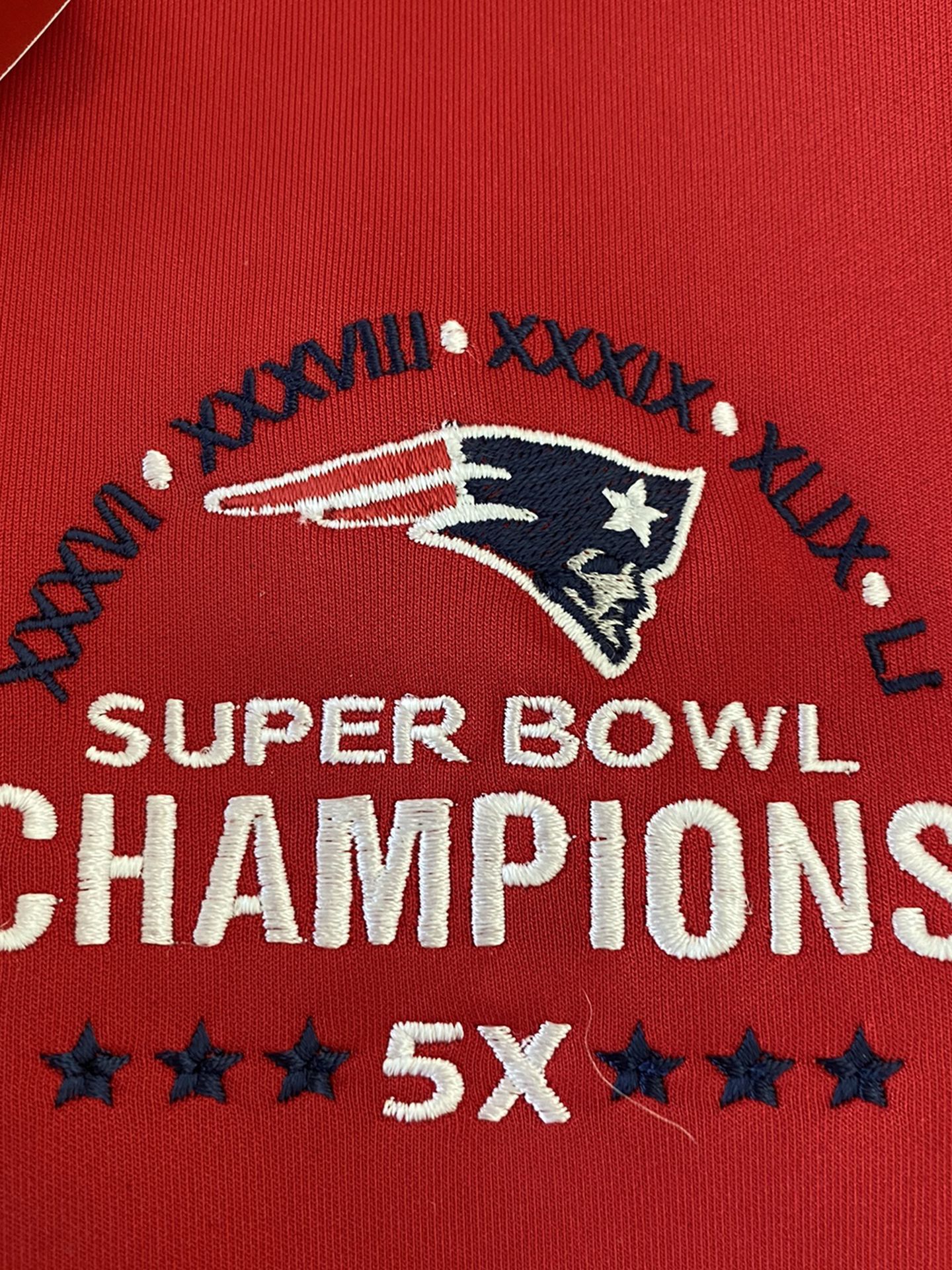 New England Patriots 5x Superbowl Champions XL Half Zip Sweatshirt Antigue