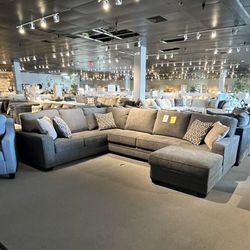Grey 3PC Chaise Sectional Couch