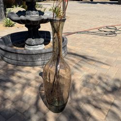 Tall Glass Floor Vase