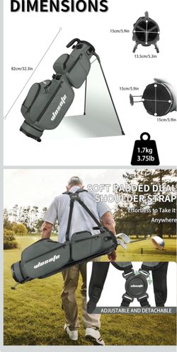 Bolsa de golf con divisores de 3 vías, ligera para hombres y mujeres, mini bolsa de golf pequeña para Par3