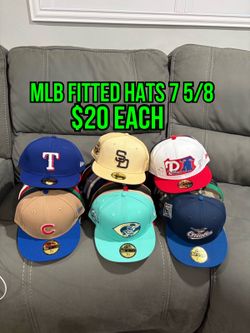 MLB New Era Many Teams To Choose From 59fifty Fitted Hats Size 7 5/8