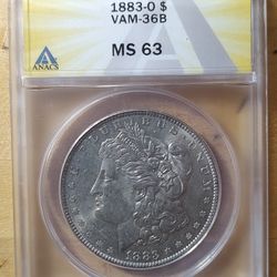 1883 -O, Morgan Silver Dollar  - VAM-36B 