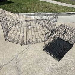 Dog Crate And Playpen Fence 