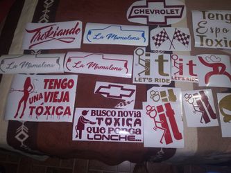 car and shirts decals price depending on what decal you whant