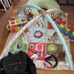 Play Mat Diaper Bag Toys Lot