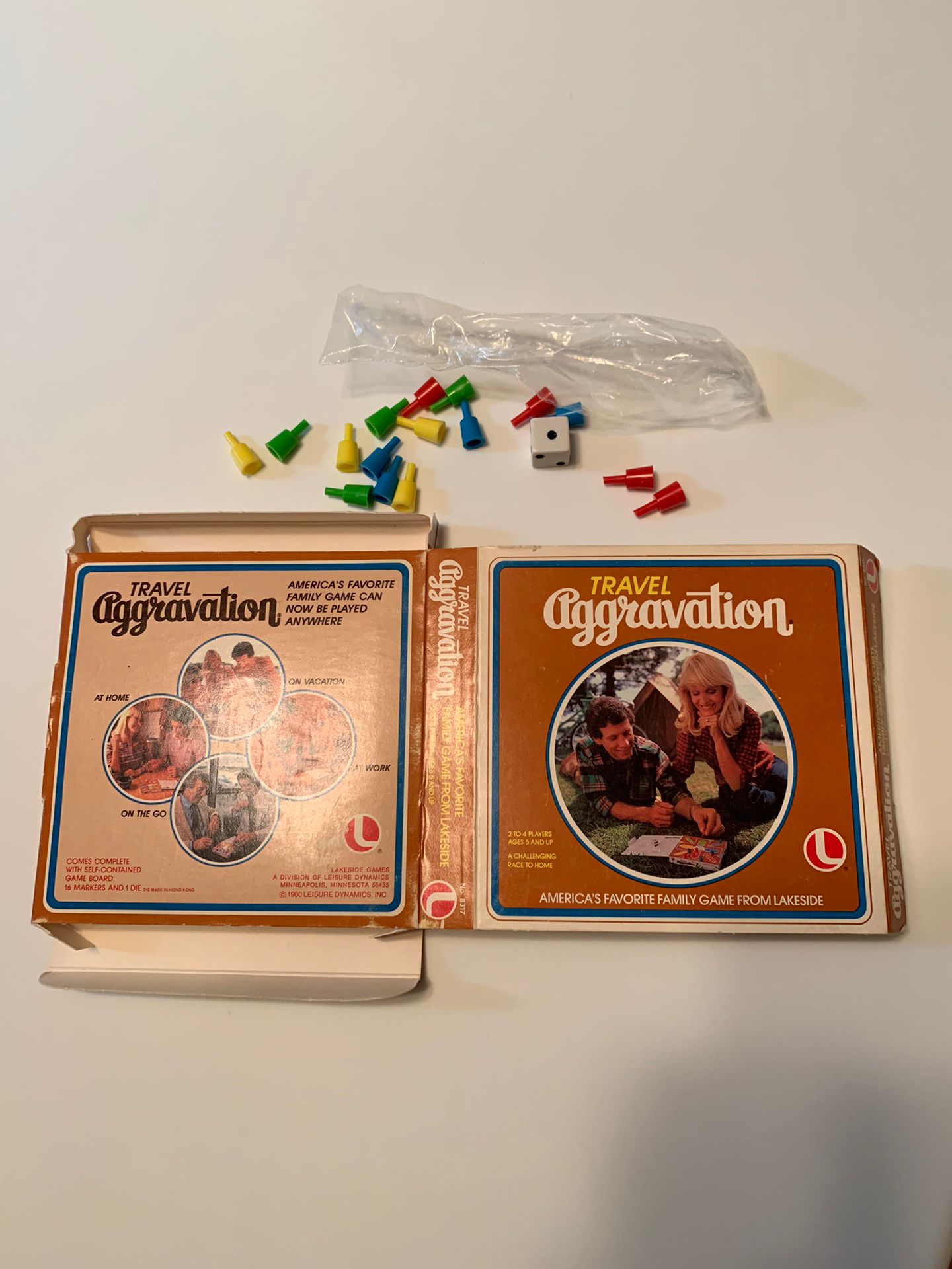 Vintage TRAVEL AGGRAVATION BOARD GAME #8317 from 1980 by Lakeside Games