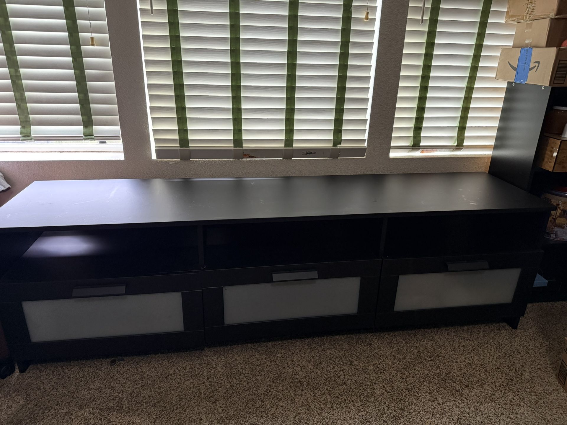 For Sale: Modern Black TV Stand / Media Console with Storage