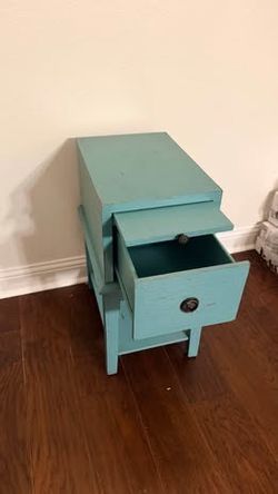 Coast To Coast Imports Bayberry Blue Rub-through One Drawer Chest