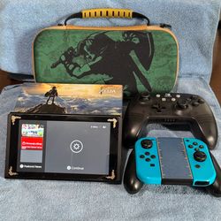 Nintendo Switch console (legend of Zelda theme)