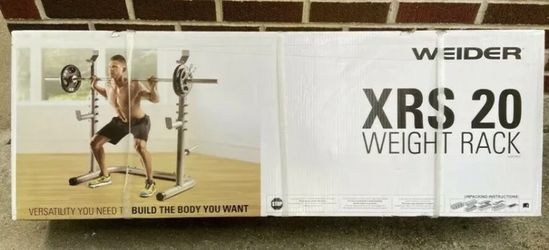 NEW Weider XRS 20 Olympic Weight Rack Adjustable Squat & Bench IN HAND