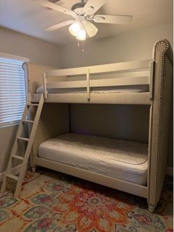 Bunk bed with mattresses