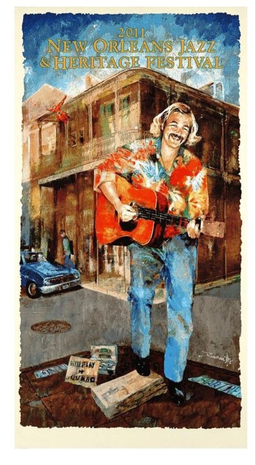 2011 Jimmy Buffett Signed Jazz Fest Poster