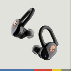 Skullcandy Push Play Active in-Ear Wireless Earbuds, 34 Hr Battery, Stay-Aware Mode, Microphone, Works with iPhone Android and Bluetooth Devices - Tru