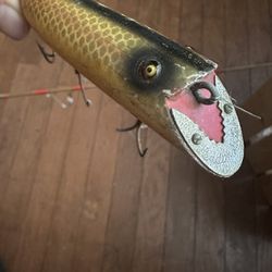 1920s Heddon Basser Wooden Minnow Lure