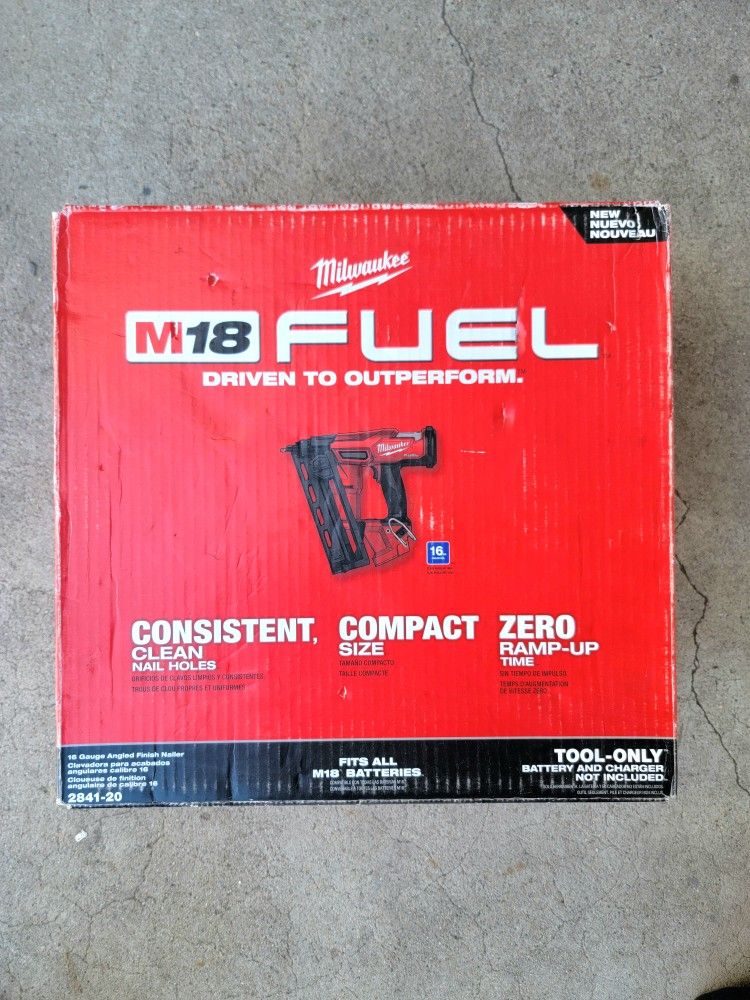 Milwaukee 16 Gauge Finish Nailer Brushless Fuel M18 