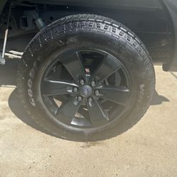 4 OEM 2012 F-150 Black Rims And Tires For Sale