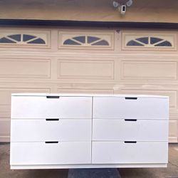 IKEA Dresser NORDLI White Bureau Chest of 6 Drawers
