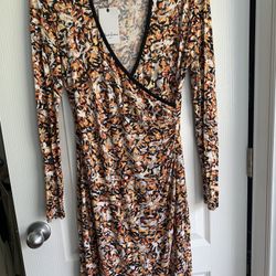 Robert Graham Women’s Size Small Camila Long Sleeve Dress Natural Colors NWT