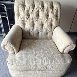Ethan Allen Hyde Tufted Sofá Chair Beige