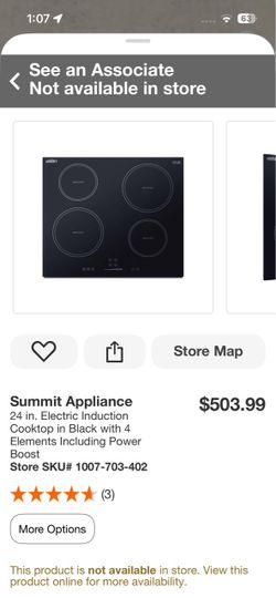 Summit Appliance 24 in. Electric Induction Cooktop in Black with 4 Elements Including Power Boost